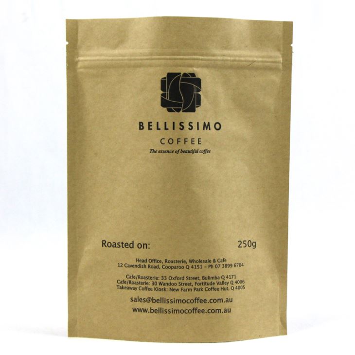 250 g stand up kava torbe pomoću patent zatvarača