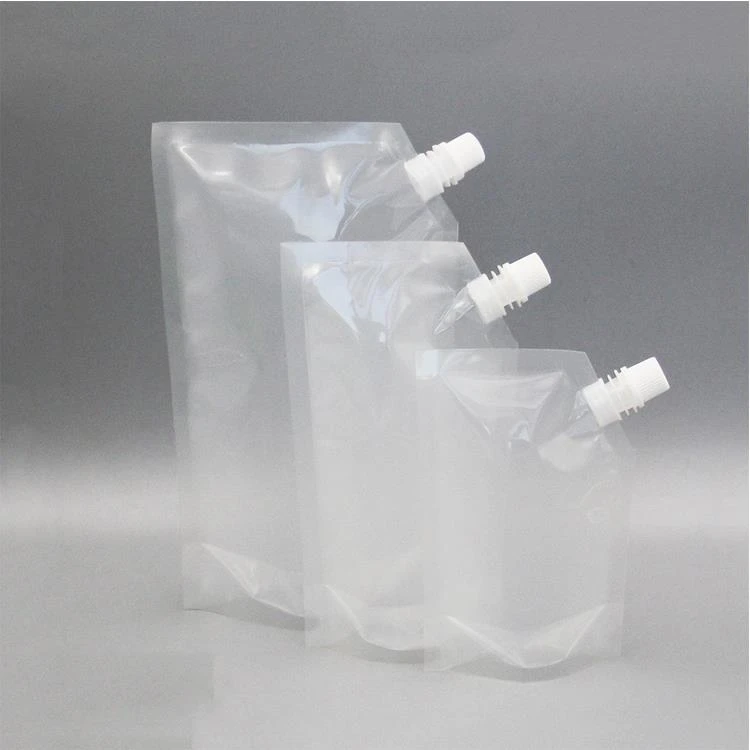 Clear Stand Up Spout Pouch With Zipper