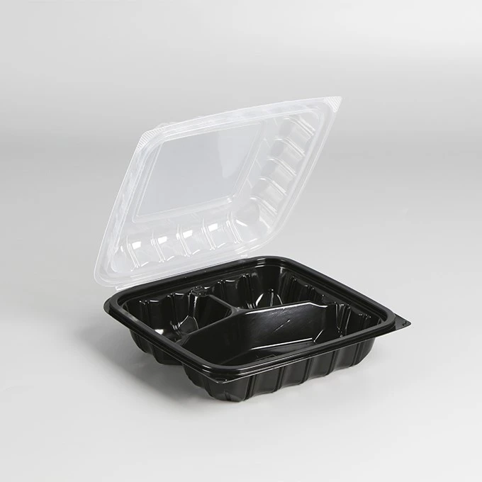 2 color hinged container-3 comp