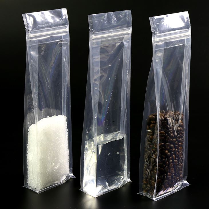 Clear Square 200g plastična ravna donja torbica sa zatvaračem za zip