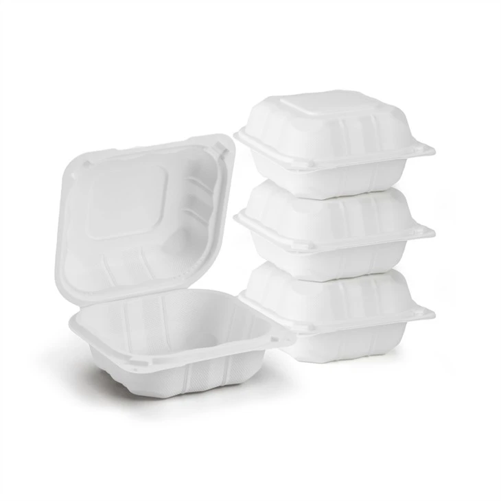 225 Biorazgradivi hamburger pomfrit Francuski pakiranje hrane za jednokratnu upotrebu BENTO kutija za ručak oduzmu plastičnu posudu za hranu
