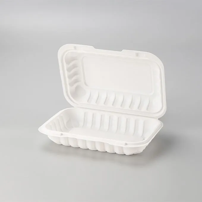6x9inch bijeli Pp spremnici za hranu za mikrovalnu pećnicu za poneti Food To Go Kutija za ručak Plastični kontejner za hranu na preklop za višekratnu upotrebuH