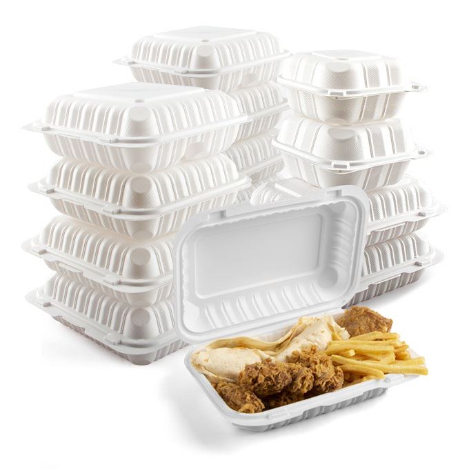 Thermoform 9x6inch mikrovalna PP posuda za hranu za jednokratnu upotrebu za ponijeti plastične Bento kutije za ručak