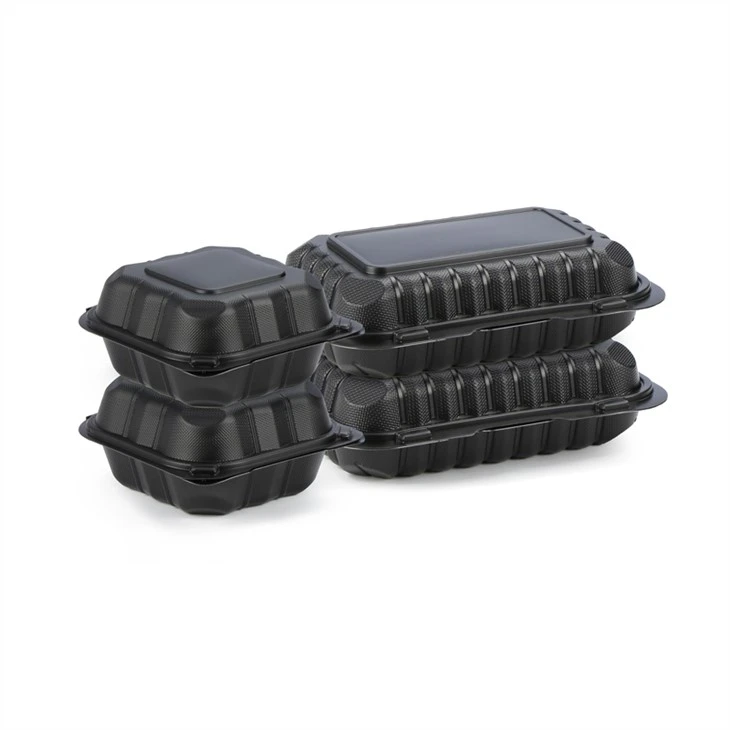 9x6inch Black Take Away Microwave Safe Bento Box Black Hinged Food Container Za 1000000000000000000000000000000000000000000000000000000000000000000000000000