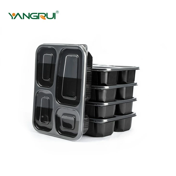 Kontejner za hranu sa 4 pregrada za jednokratnu upotrebu Bento Box