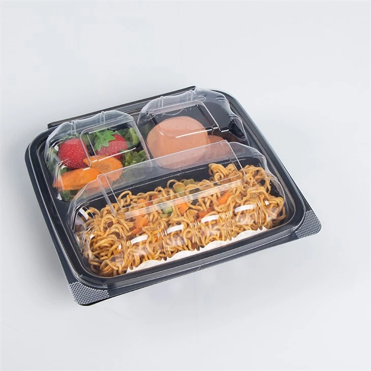 Bento kutije za jednokratnu upotrebu sa 3 pretinca