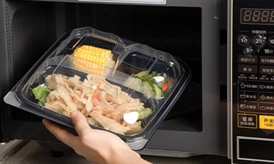 9x6 inča crne posude za pohranu plastične kutije za slaganje To Go Box Izvadi...