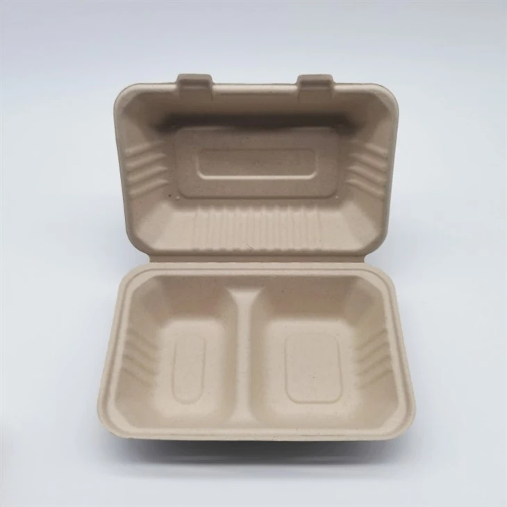 Nature Paper Pulp Sugarcane Food Container Clamshell
